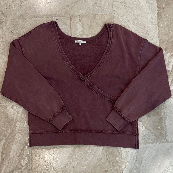 Z Supply Reversible Washed Pullover Sweatshirt (Size S) - Picture 3 of 6